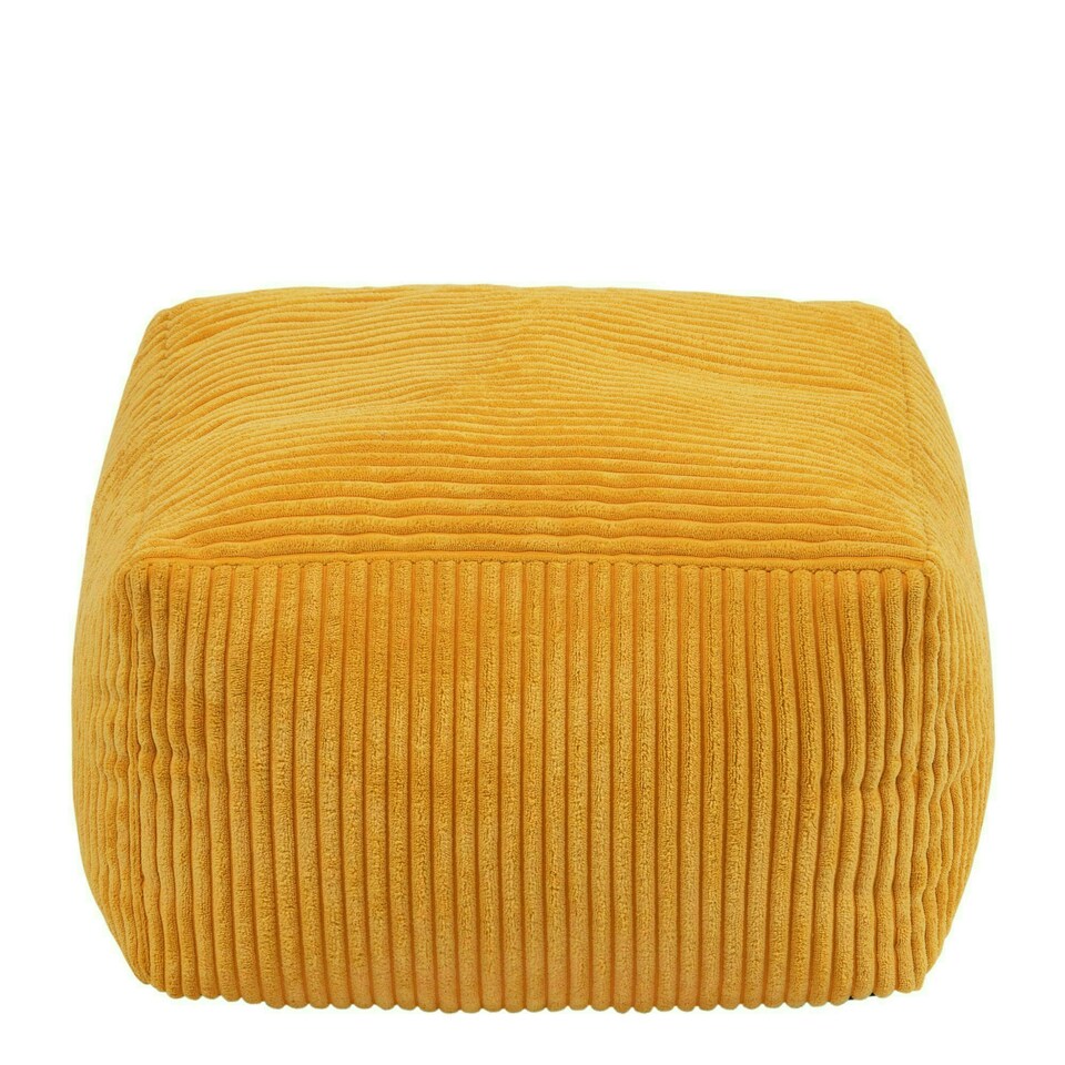 image 1 of icon Theo Beanbag Footstool Corduroy Ochre Yellow Yellow