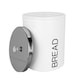 image 4 of Harbour Housewares White Round Metal Kitchen Bread Bin Kitchen Caddy Kitchen Storage Containers Tin Canister