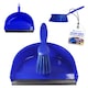 image 8 of Colour Coded Dustpan and Brush Sets Wide Plastic Dustpan with Rubber Lip and Soft Bristle Brush