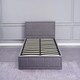 image 6 of Ottoman Stoarge Bed grey small double 4ft fabric and 1 Mattress wooden bedroom