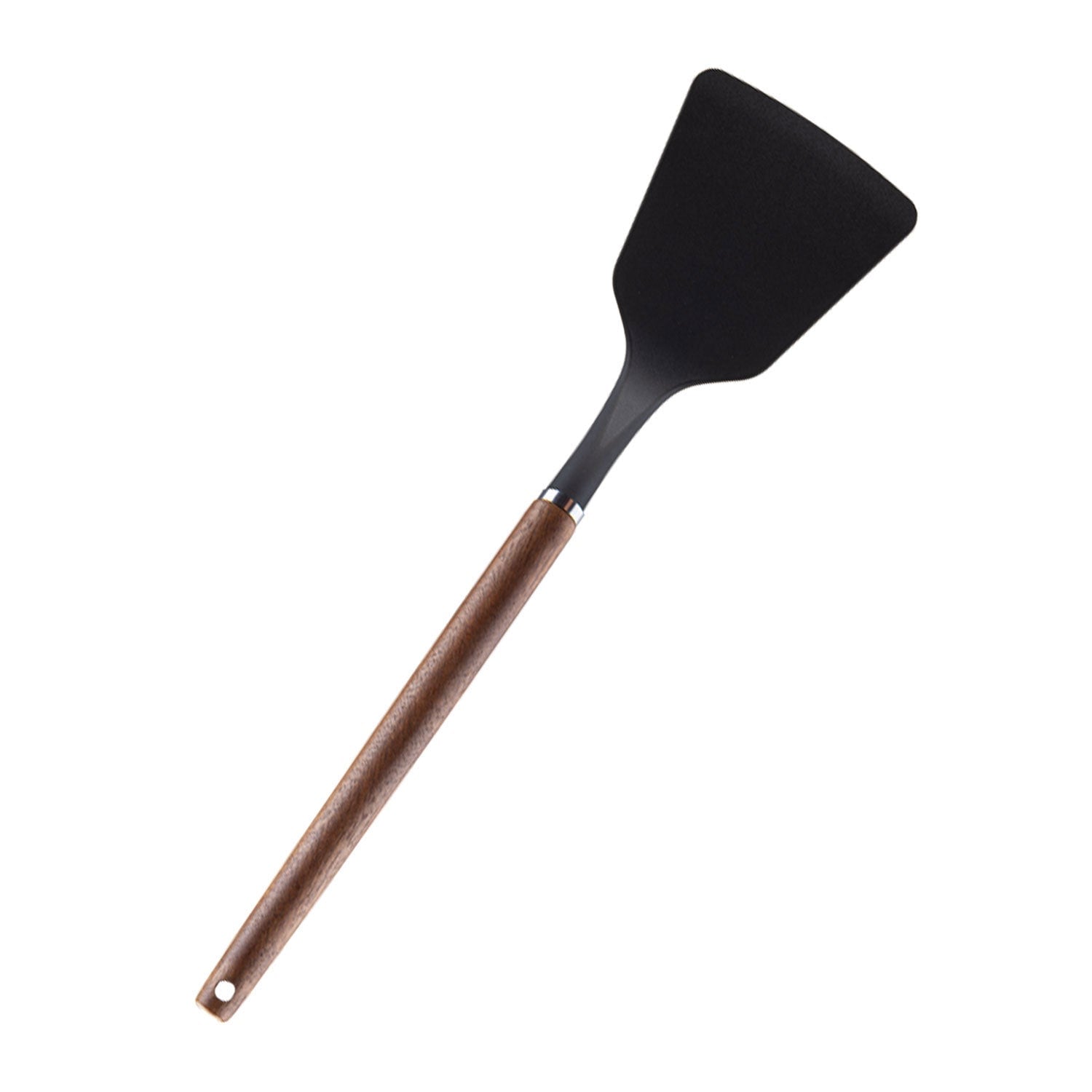 VFM e-Store Solid Turner Wood Handle Acacia Wooden Heat Resistant in Black