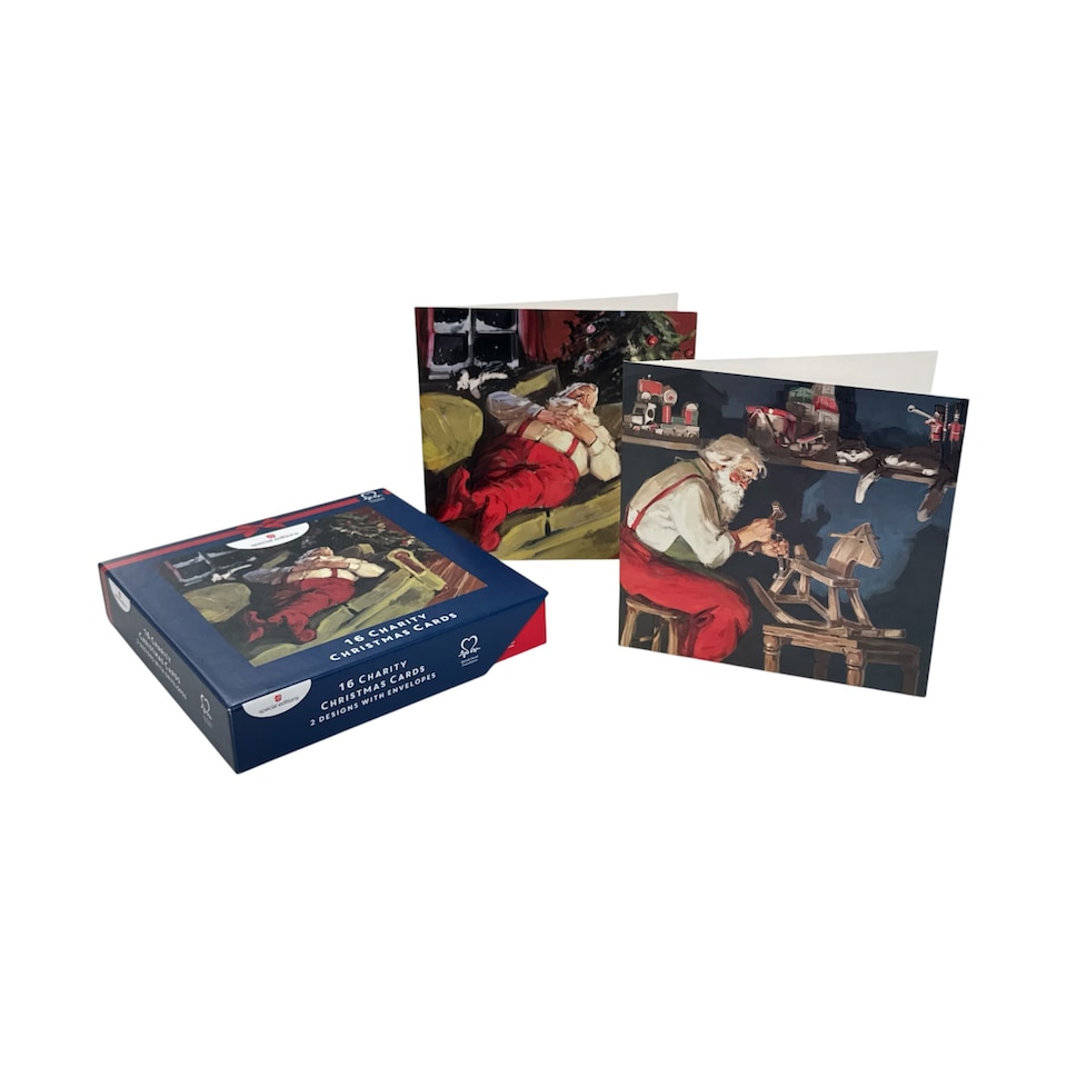 image 1 of Box of 16 Santa British Heart Foundation Charity Christmas Cards