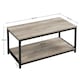 image 3 of Yaheetech Industrial Coffee Table with Storage Shelf