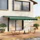 image 3 of Living and Home Outdoor Retractable Patio Awning for Window and Door - L300*W250cm Green