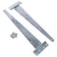 image 3 of 16in / 400mm Heavy Duty T Tee Hinges For Shed + Garden Gates Zinc Plated 8pc