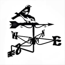 Mini Chaffinches Weathervane - Quality wind vane - Steel - L38 x W38 x H46 cm - Black