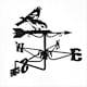 image 1 of Mini Chaffinches Weathervane - Quality wind vane - Steel - L38 x W38 x H46 cm - Black