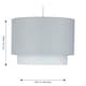 image 4 of Grey Ombre 2 Tier Ceiling Light Shade | Grey | Medium | 1