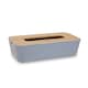 image 1 of Interiors by Premier Grey Bamboo Fibre Tissue Box, Rectangular Tissue Holder With Lift-off Lid & Cutout Opening, Tissue Paper Box