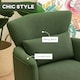 image 8 of HOMCOM Armchair with Padded Seat and Backrest for Living Room, Green Green
