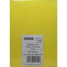 Stephens Card Bright Colours 240gsm, 100 Sheets, Bright, A5