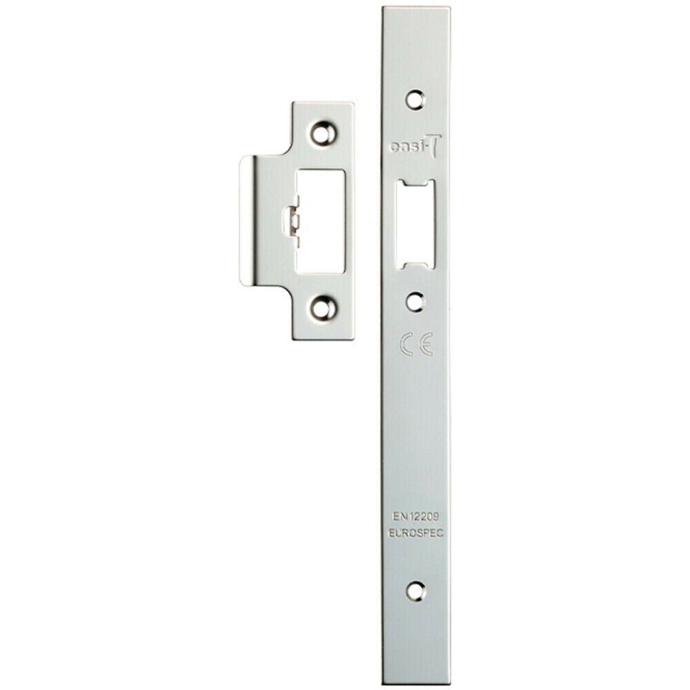 Loops Forend Strike & Fixing Pack Suitable for DIN Security Latch Bright Steel in Metallics