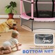 image 8 of HOMCOM 4.6FT Kids Trampoline with Safety Enclosure for Ages 3-10 Years | Pink | Pink