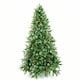 image 4 of Christmas Stockholm Pine Artificial Designer Tree Berries & Frosted Cones Mixed | Green | Green | 7ft