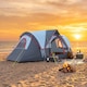 image 9 of Outsunny 5 Man Camping Tent, 3000mm Hiking Shelter, Grey