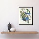 image 4 of Florida Jay and Persimmon Tree Audubon Nature Framed Wall Art Print 12X16"