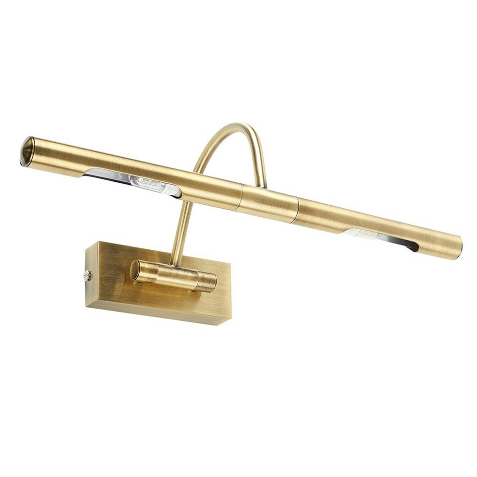 image 1 of ValueLights Capri Brushed Gold Wall Light and Bulb Gold