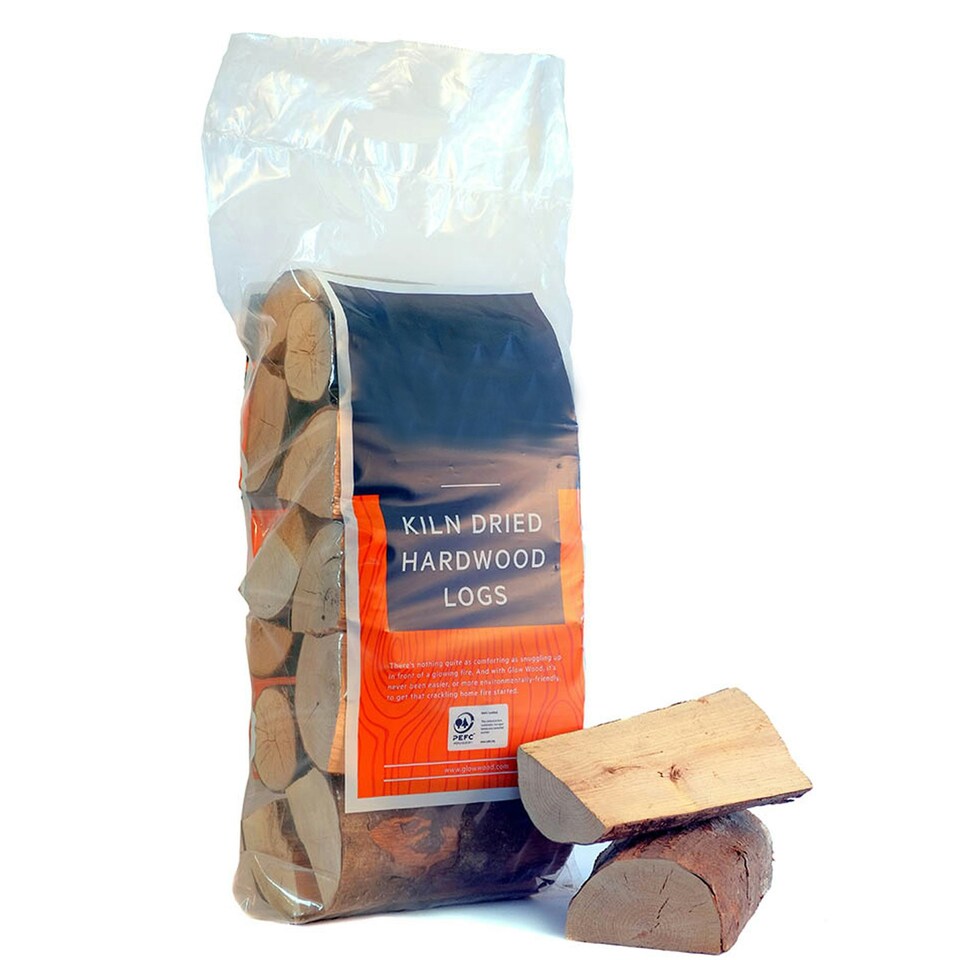 image 1 of 3 Bags 66L Ready To Burn Dried Firewood Kiln Logs For Open Fires & Log Burners