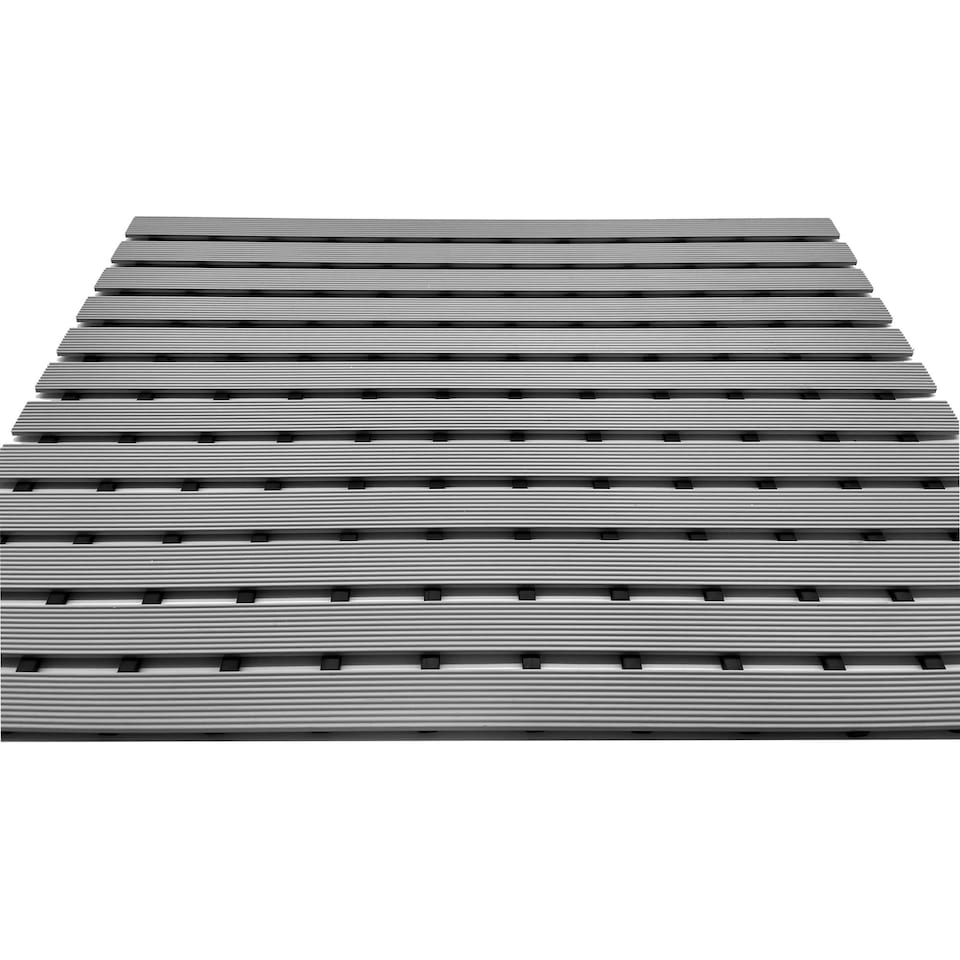 image 1 of PVC Duckboard Non-Slip Shower Mat - 61cm x 43cm | Grey | Grey