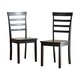 image 1 of Furniturebox Whitby 2x Solid Black Wood Dining Chairs