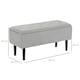 image 7 of HOMCOM 15" Ottoman Storage Box with Wooden Legs and 47L Storage Capacity, Grey