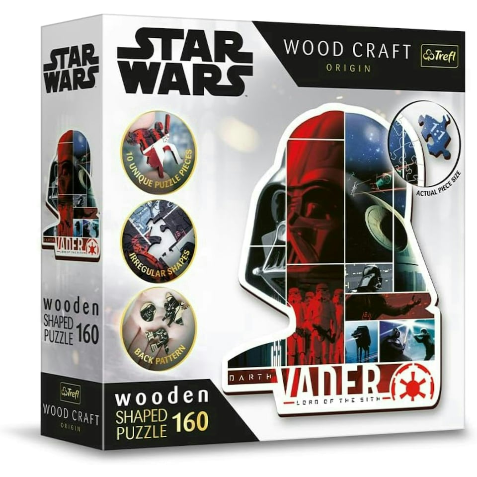 image 1 of Trefl Darth Vader Wooden Puzzle - 160 Pieces