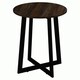 image 1 of Accent Side Table with Steel Frame Brown | Unit Colour: Walnut