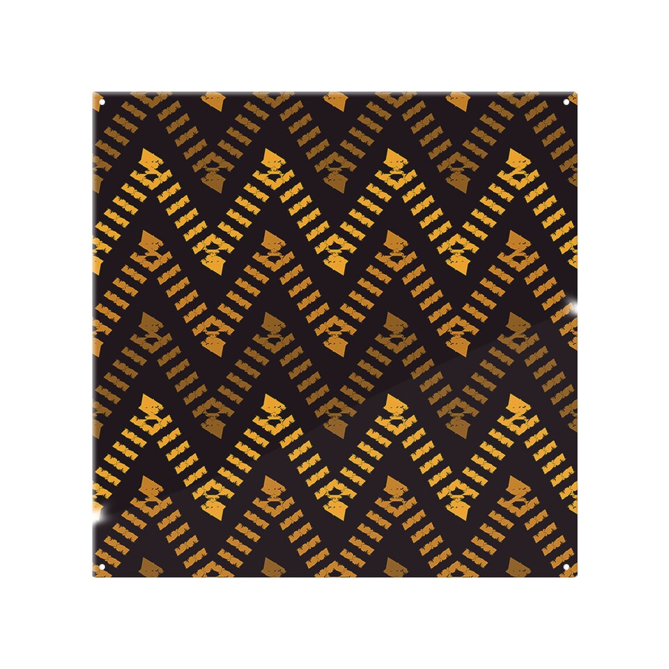image 1 of Freehand Horizontal Zigzag Chevron Stripes Boho Chic Splash Back | White