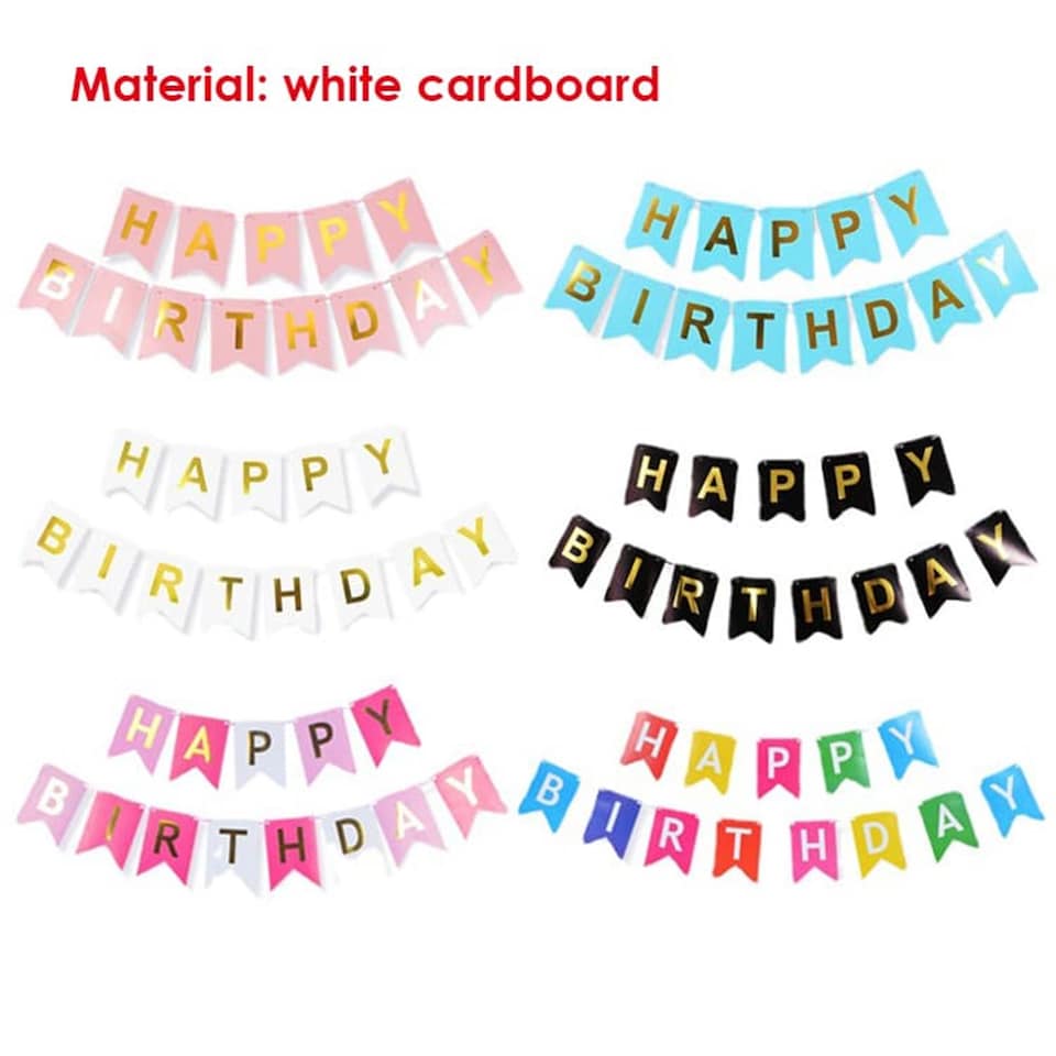 image 1 of Happy Birthday Party Banner Red