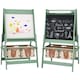 image 1 of AIYAPLAY Kids Easel with Paper Roll, 3 in 1 Art Easel Blackboard, Whiteboard 