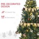 image 6 of HOMCOM 5ft Artificial Christmas Tree with LED Lights, Decoration, Auto Open