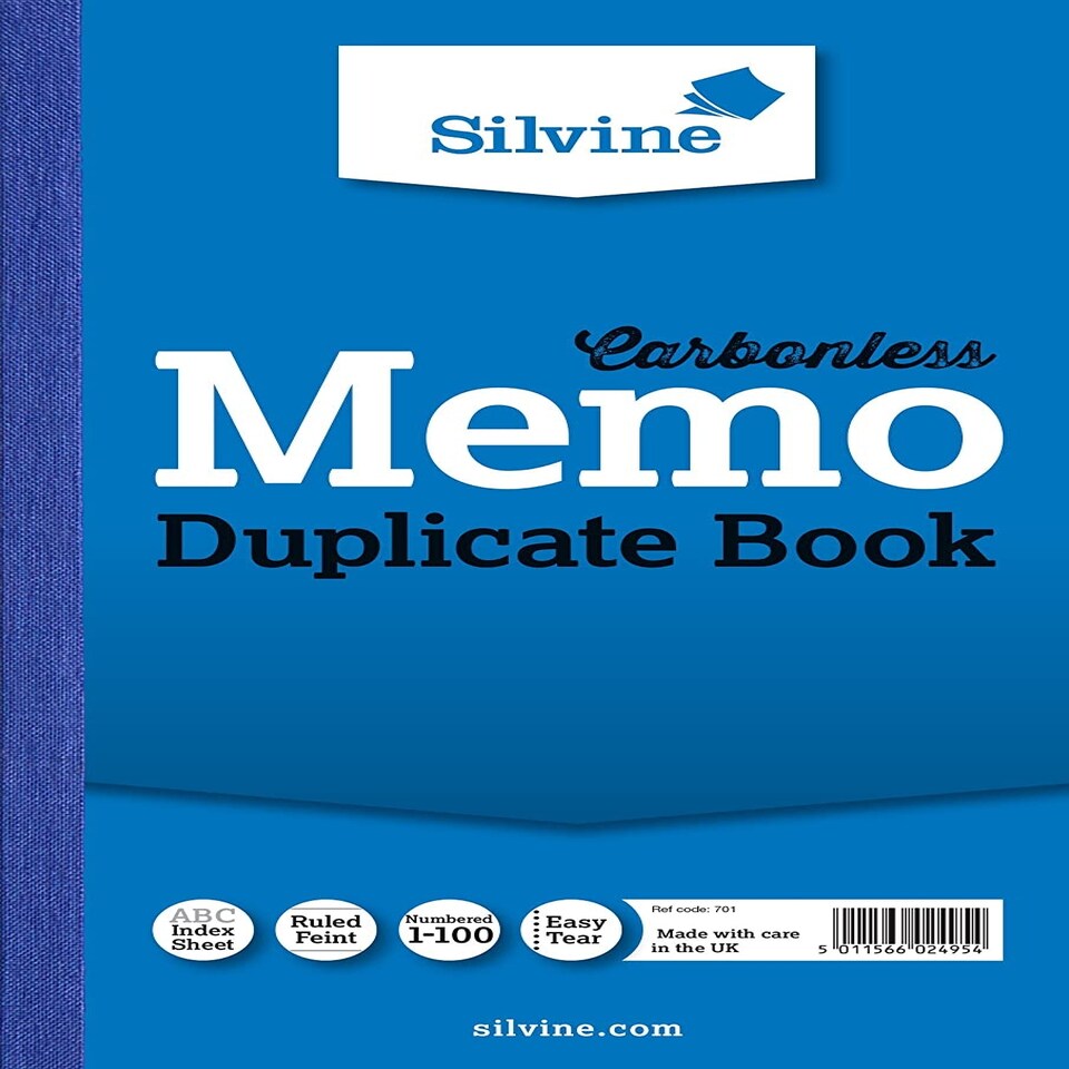 image 1 of Carbonless Duplicate Memo Book 8.25"x5" (210 x 127mm)