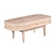image 2 of Valencia 1 Drawer Coffee Table - Cane & Mango Wood - L55 x W115 x H45 cm Brown