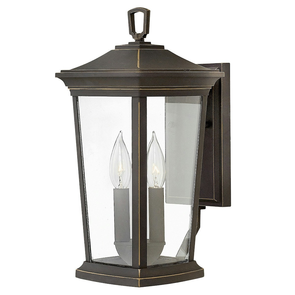 image 1 of Bromley 2 Light Outdoor Medium Wall Lantern Light Bronze IP44, E14