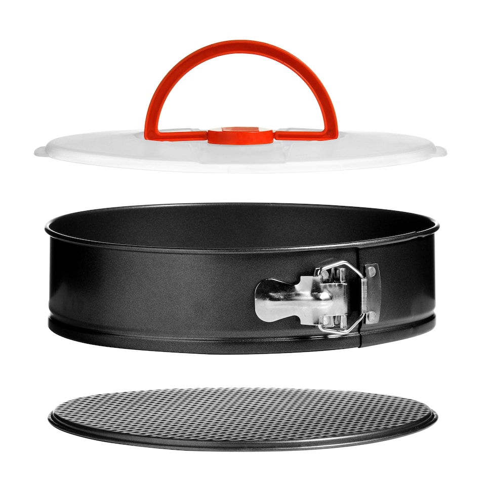 image 1 of Non-Stick Cake Tin and Carrier Black | Black