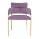 image 2 of Interiors By Premier Pink Velvet Dining Chair,Compact Lounge Chair, Velvet Upholstered Kitchen Chair,Bedroom Decorative Chair Pink