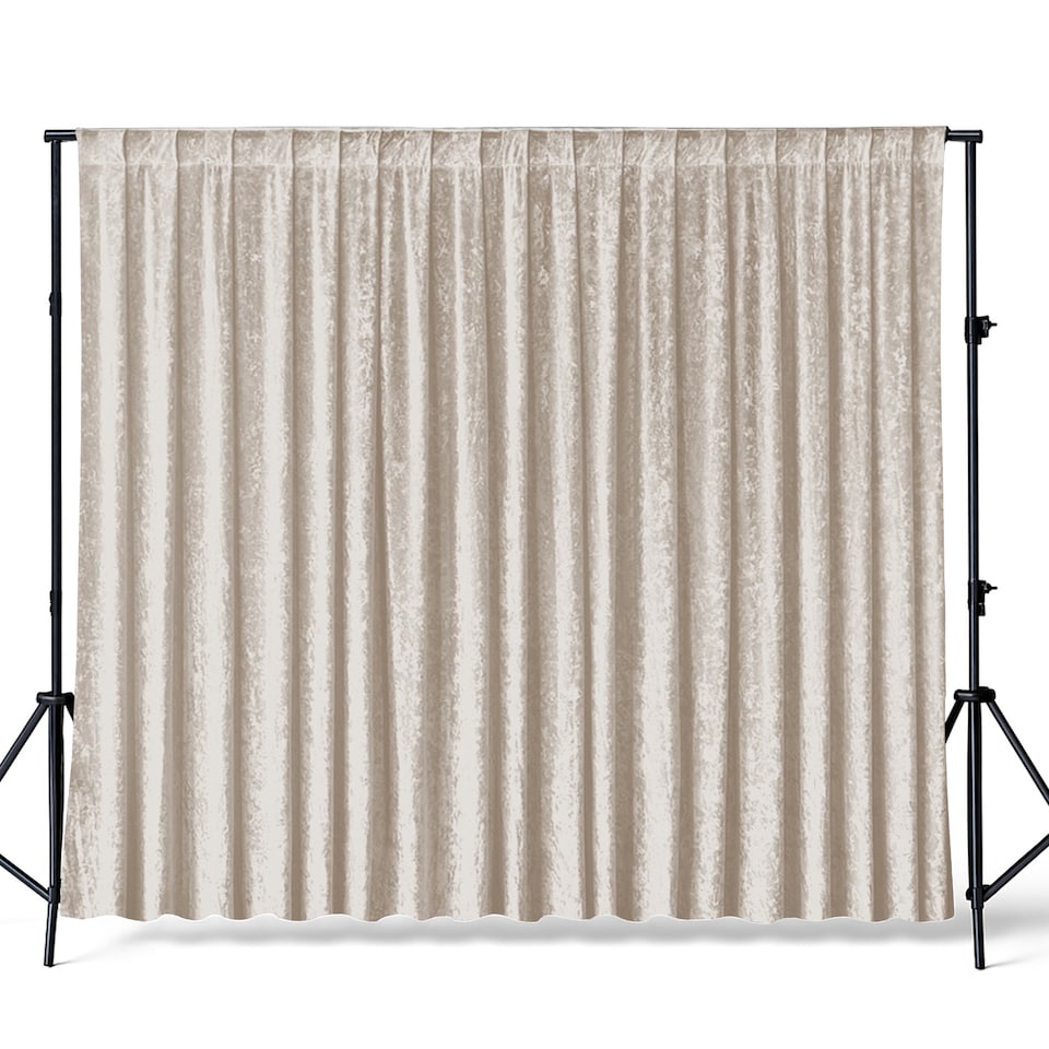 image 1 of 3x3m Crushed Velvet Backdrop, 8cm Rod Pocket Photography Background