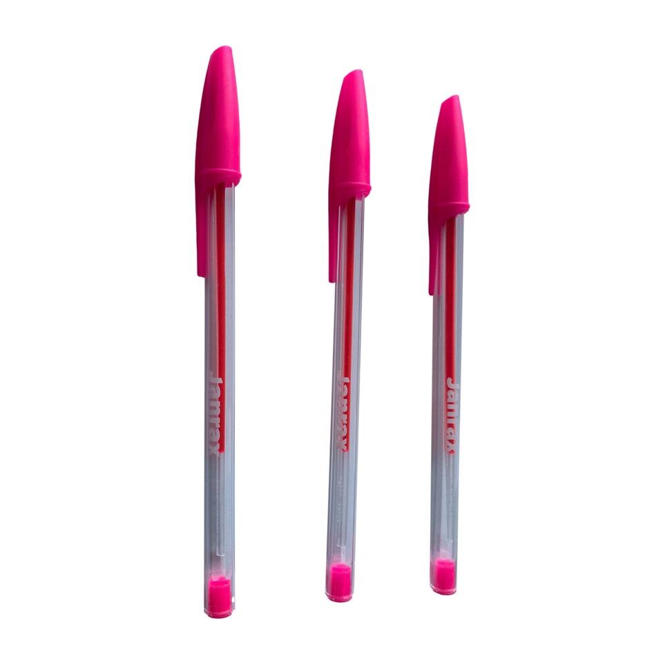 image 1 of Box of 50 Pink Ballpoint Pens Smooth Glide by Janrax