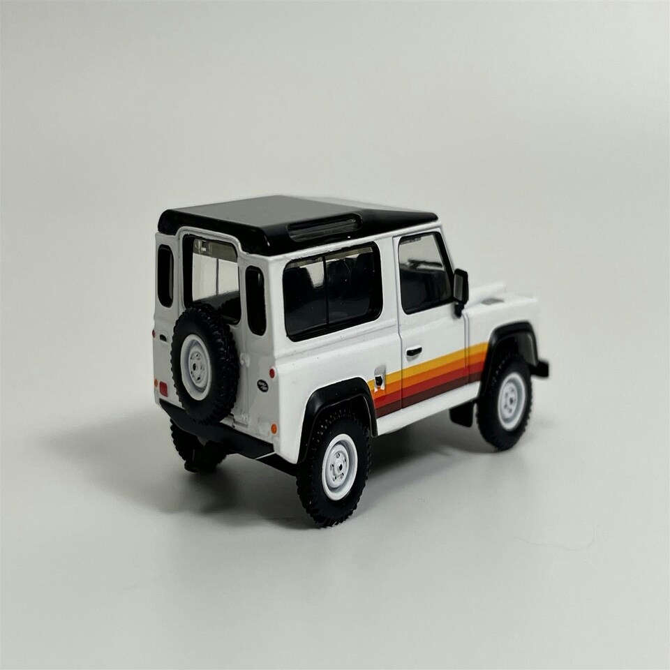 image 1 of Land Rover Defender 90 Wagon White LHD 1:64 Scale Mini GT MGT00378L