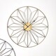 image 2 of Round Geometric Wall Clock in Gold Metal