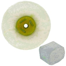 G Loose Unstitched Floppy Final Polishing Mop 4" x 1" 2 Row With Compound 250g