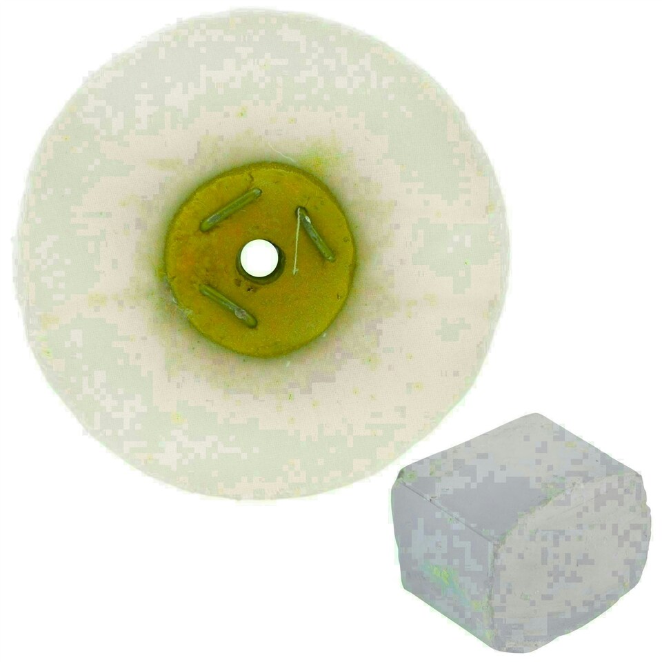 image 1 of G Loose Unstitched Floppy Final Polishing Mop 4" x 1" 2 Row With Compound 250g