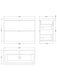 image 2 of Balterley Alrewas Contemporary 2 Drawer Wall Hung Vanity Unit with Basin, Gloss Grey, 800mm