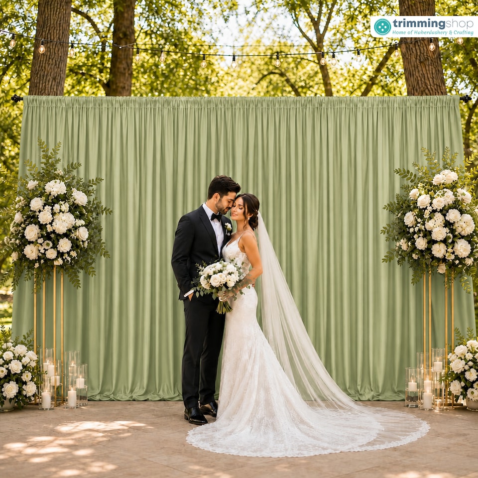image 1 of 3x6m Spandex Backdrop Photography Background Drapes with Rod Pocket