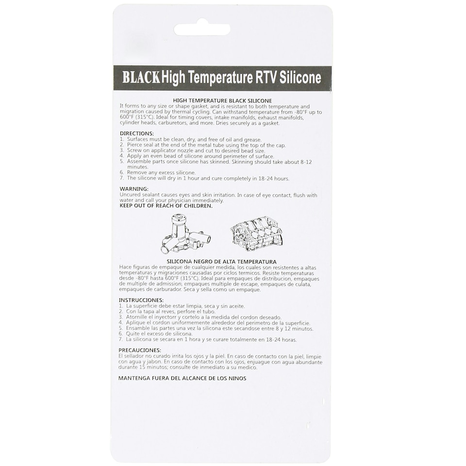 image 1 of SPARES2GO High Temperature Seal Heat Resistant Silicone Hi Temp Oven Glass Door Glue Sealant Exhaust