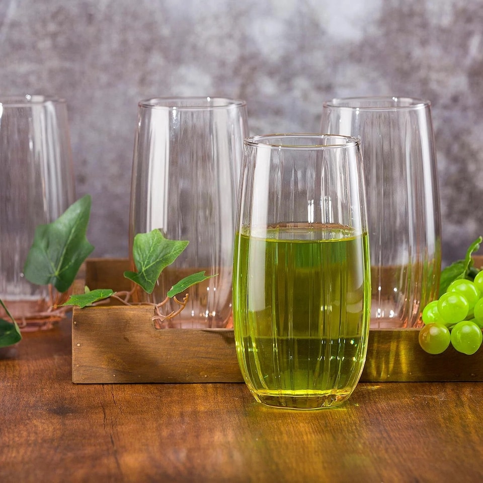 image 1 of Linka Coloured Glasses Sets Glassware Cup Tall Short Cocktail Tumblers | Multi | Pink 500ml