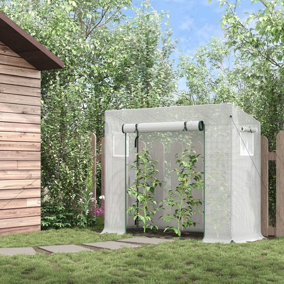 image 1 of Outsunny 200x76x168cm Walk-in Garden Greenhouse Plant Warm House