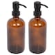 image 1 of Harbour Housewares Glass Soap Dispensers - 500ml - Amber - Pack of 2