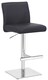 image 1 of Snella Deluxe Breakfast Bar Stool, Chrome Footrest, Height Adjustable Swivel Gas Lift, Home Bar & Kitchen Barstool, Black