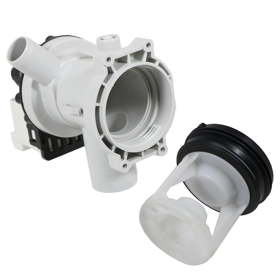 image 1 of SPARES2GO Drain Pump for Caple Washing Machine WDI3300 WDI3301 WMI3000 WMI3001 WMI3005